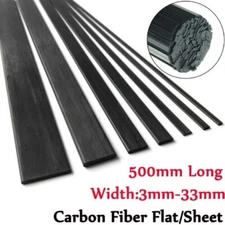 L500mm Carbon Fiber Flat Strip Square Sheet Bar Plate For RC Airplane Parts 10PC