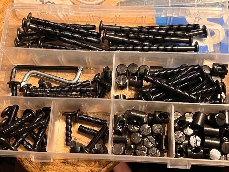 Hardware Kit Baby Crib Screws BABY BED CRIB SCREWS HARDWARE BLACK