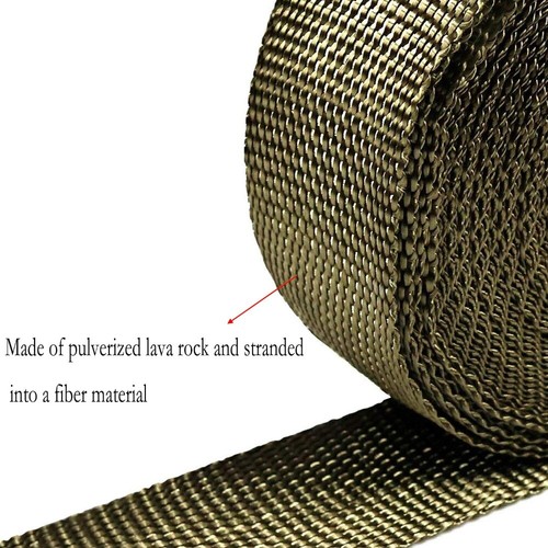 Titanium 2" 50FT Exhaust Header Heat Wrap Trap Motorcycle Fiberglass +5 Ties - Picture 2 of 9