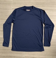 A4 long sleeve dri fit youth size small 8 navy NWT