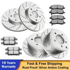 Fit Jeep Compass Patriot Dodge Avenger Caliber Front Rear Rotors Brake Pads Disc