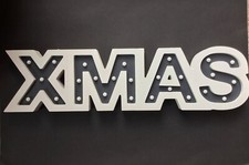 Home Reflections Wood XMAS Light-Up Sign White