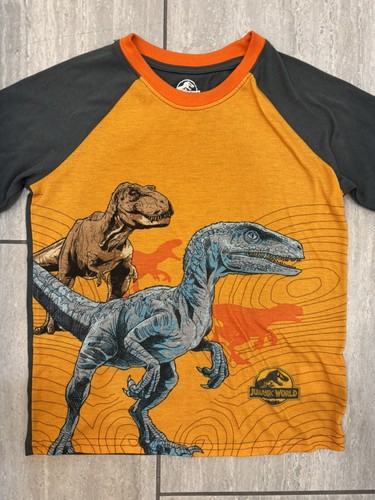 Jurassic World Boys 2-Piece Grey Orange Pajama Pants Set, Size 8, Cute! - Picture 4 of 22