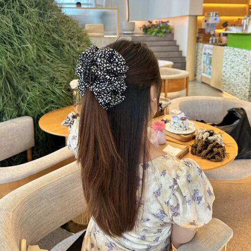 Fashion Leopard Print Hair 2024 Accessoires Retro Elegant Mesh Feather Grab Clip