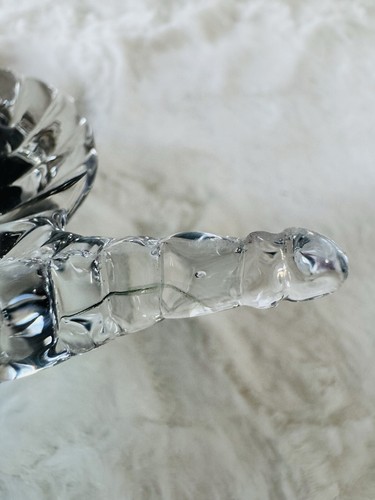 Murano Art Glass Unicorn Seguso Head Smoke Black Grey Crystal Paperweight - Picture 7 of 9