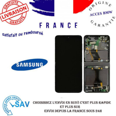 Original Ecran LCD Et Vitre Tactile Graphite Avec Chassis Pour Galaxy Z Flip5 5g F731 Gh82 31827a Gh82 31828a