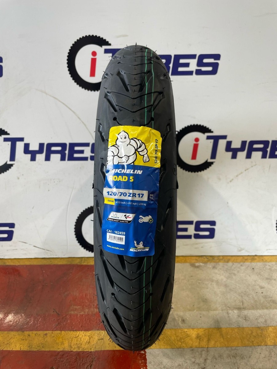 120/70ZR17 & 180/55ZR17 MICHELIN ROAD 5 TL MOTORCYCLE TYRES