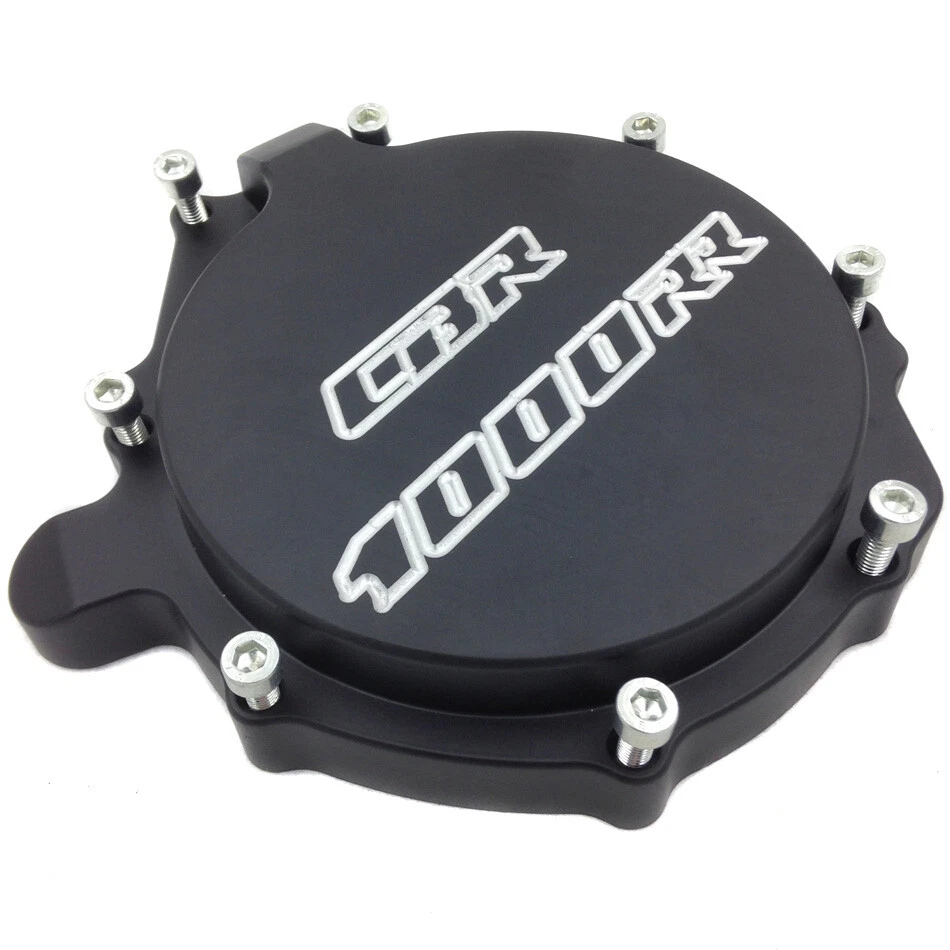 Cubierta del estator del motor del lado izquierdo de la motocicleta para 2004-2007 05 Honda CBR 1000RR negra Foto 3 de 4