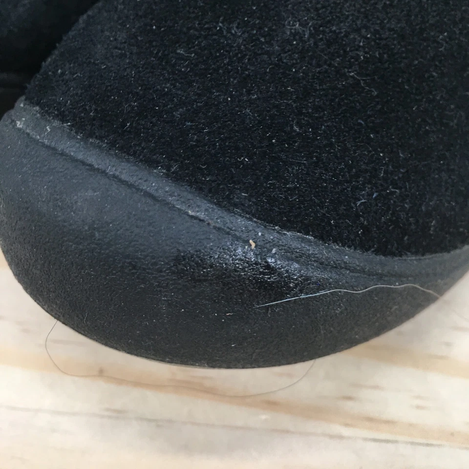 Botas Eddie Bauer para mujer 7 Hedy Snow Pull On cuero negro tobillo informales planas Foto 3 de 4