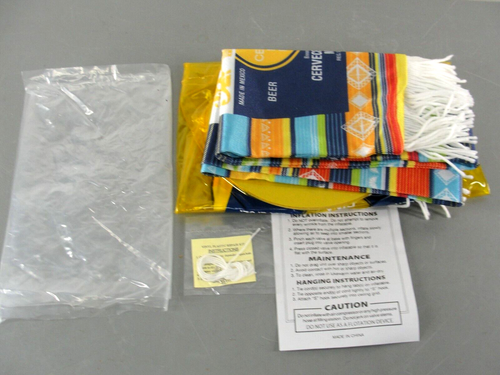 CORONA 👑 INFLATABLE BEER BOTTLE w/SERAPE PONCHO 35" TALL BAR MANCAVE PARTY NEW - Picture 7 of 7