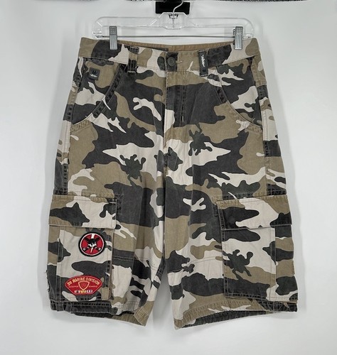 JNCO Vintage Y2K 90s Embroidered Baggy Embroidered Camouflage Chino Shorts