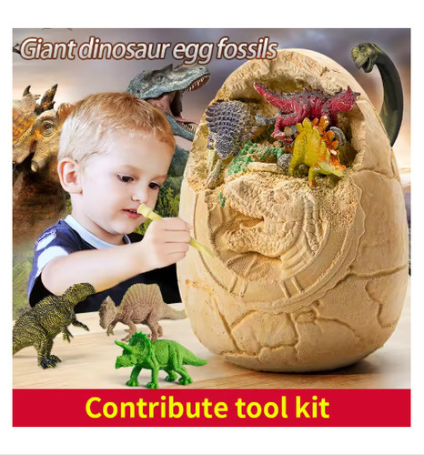 Dinosaur Egg Digging Toy Archaeology Fossil DIY Puzzle for Kids