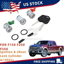 Ignition Lock & Door Lock Cylinder w/2 Keys For 2008 -2016 Ford F250 F350