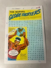 LUKE CAGE art original comic color guide SPLASH 1980 globe trotters POWER MAN