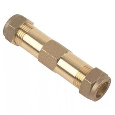 BAG OF 10 - 15mm Brass Compression Repair Coupling - FREE Next-Day Delivery