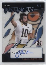 2023 Leaf Pro Set Pure Instincts Clear Platinum Stardust /4 Sam Hartman Auto