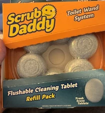 Scrub Daddy Toilet Wand System Refills 6 Pack Flushable Dissolving Cleaning Tabl