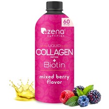 Liquid Collagen for Women  Men Type 1  3  5000mcg Biotin, 2500mg Verisol...