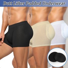 Mens Butt Lifter Boxer Briefs Shorts Padded Underwear Booty Shaper Underpants US
