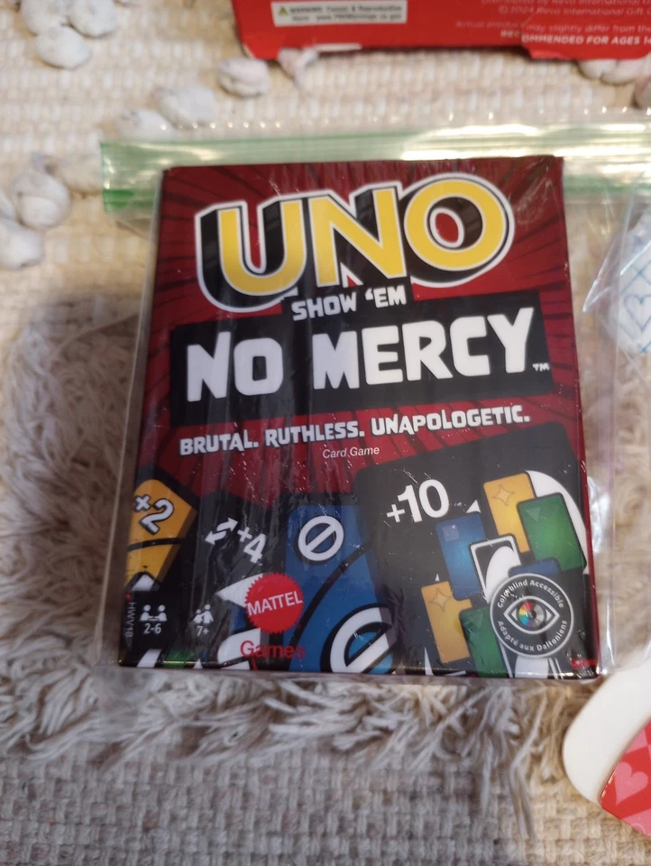 Lote de juegos de mesa de cartas PLINKO (¡nunca jugados!) Tarjetas Jumbo Uno No Mercy... Foto 4 de 4