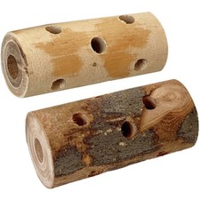 Assorted Color Wooden Chew Toys 2Pcs for Small Pets Bunny Hamster Rabbit Natural