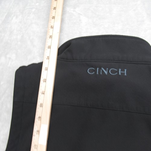 Cinch Bonded Vest Youth XL Black Softshell Fleece Lined Water Resistant Full Zip - Picture 2 of 12