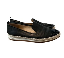 Paul Green Black Loafers Flats Size 8.5 Espadrille Casual Comfort Capsule Travel