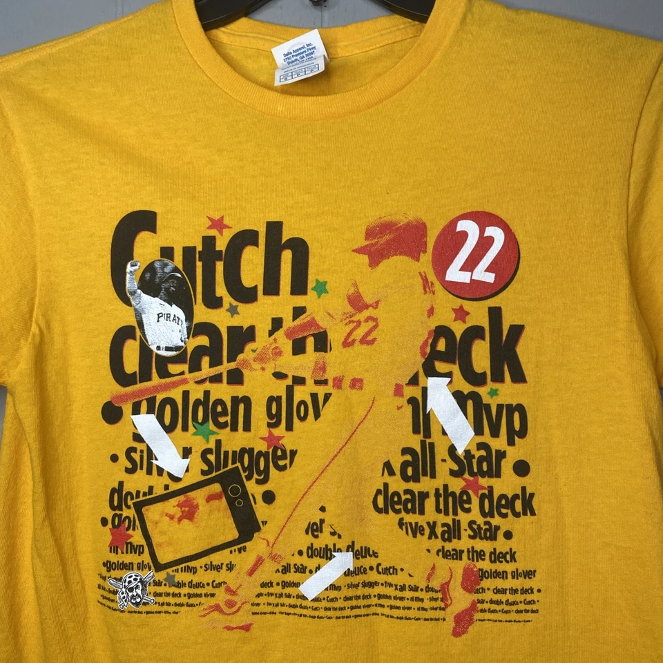 Camiseta pequeña adulto de los Piratas de Pittsburgh Andrew McCutchen Stadium Give Away 18x27 Foto 2 de 4