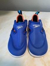 Speedo Kids/Toddler Hybrid Water Shoes Royal Blue/Orange, Size M Small 7-8