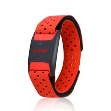Bluetooth ANT Heart Rate Monitor Armband Optical Sensor for Fitness Apps Red