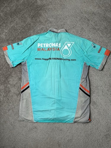 Vintage Mens Tshirt Button Up 00’s Foggy Petronas Malaysia Racing Team, Size L - Picture 2 of 12