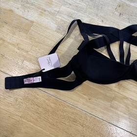 Agent Provocateur Whitney High Neck Underwired Black Bra AP4 36D Silk Straps NEW