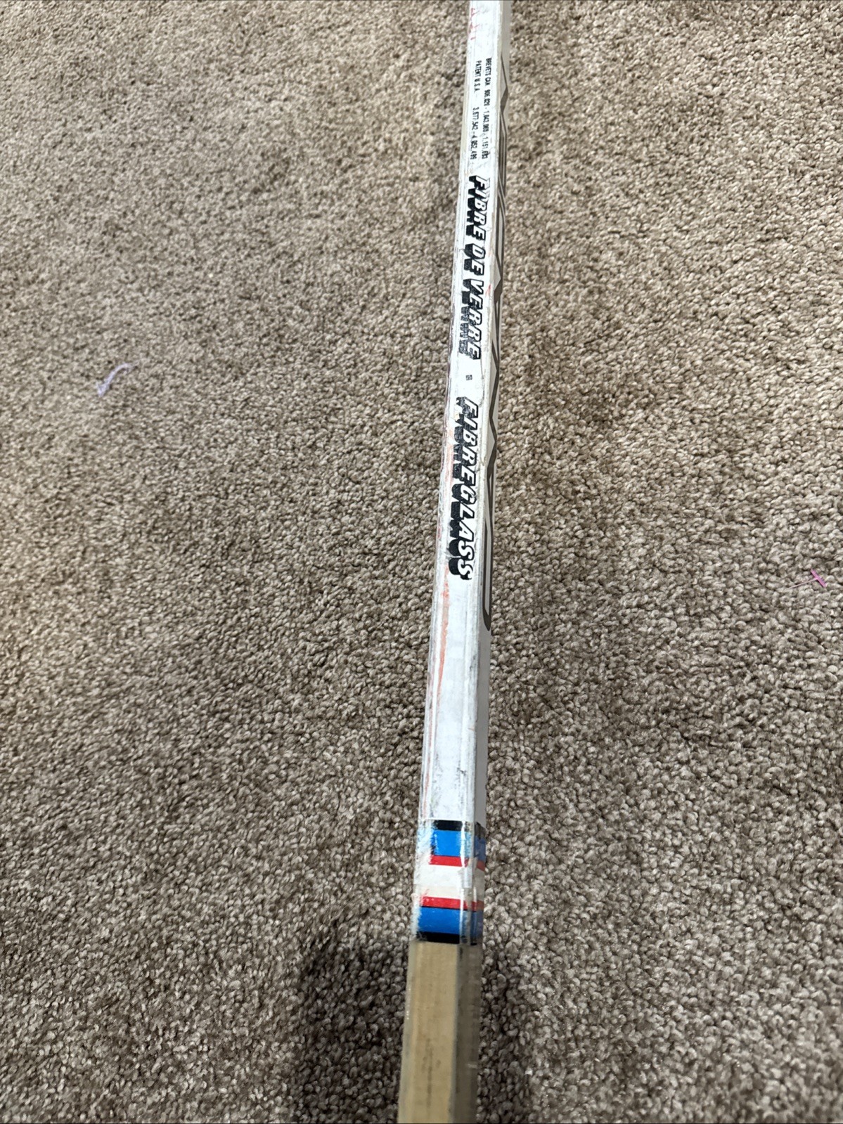 1980’s Game Used Marc Bergevin Chicago Blackhawks Canadien Wooden Hockey Stick