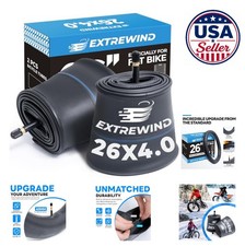 26x4.0 Fat Bike Tubes 40mm Schrader Valve Butyl Rubber 2 Pack E-Bike Mountain