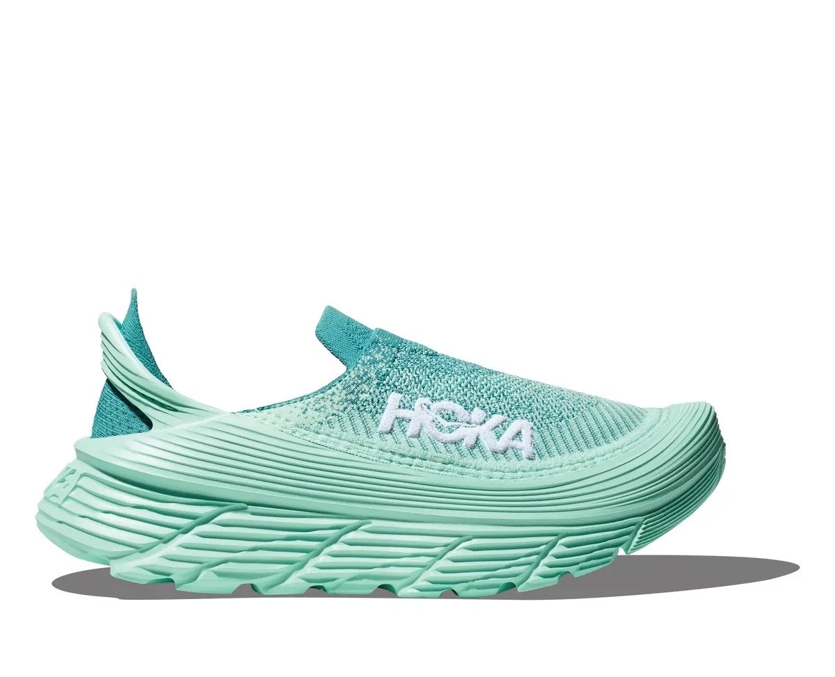 Hoka Mens U Restore TC Slip On Shoes Sneakers Size 13 Ocean Mist Green 1134532