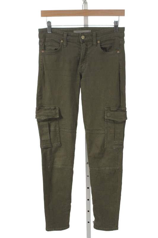 Vince Womens Cargo Pants Green Mid Rise 30 Inseam Size 27