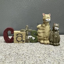 Rare NWT Blossom Bucket Cats Figurine Signed Suzi Skoglund 2.5”x5” Resin