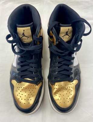 Nike Air Jordan 1 Mid Golf Metallic Gold Black White DQ0660-002