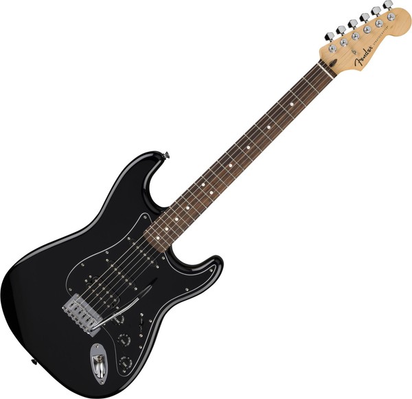 Fender Standard Stratocaster Hss E-Gitarre Black Lorbeer Griffbrett Pappel Body-image