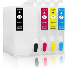 Empty Refillable Sublimation Ink Cartridges 4-Pack for Epson WorkForce WF-3620