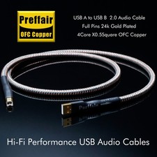 HIFI OFC Type A To B Data USB Video Cable Audio Line For USB DAC PC Computer