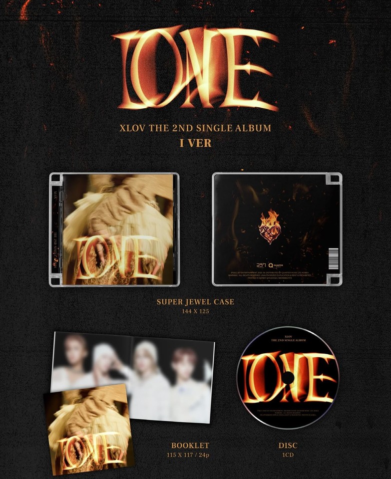 XLOV I ONE 2nd Single Album Case I Version CD+24p Booklet+4p Lyrics+1ea ...
