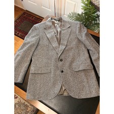 Vintage Herringbone Blazer, Size 40 R