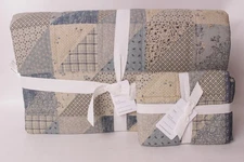 Pottery Barn Ellis reversible patchwork King quilt & 1 King sham