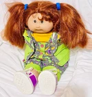 1983 Cabbage Patch 16in Doll w/1990 Over the Top Romper Jacket Undershirt outfit