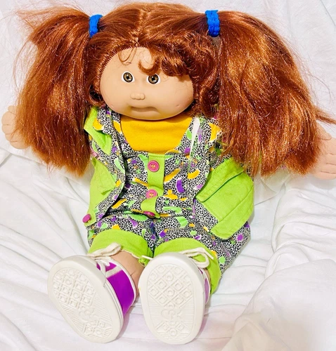1983 Cabbage Patch 16in Doll w/1990 Over the Top Romper Jacket Undershirt outfit