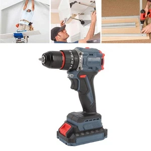 Cordless Drill Kit 25 Torsions 1500RPM CW CCW Battery Display Power Drill .