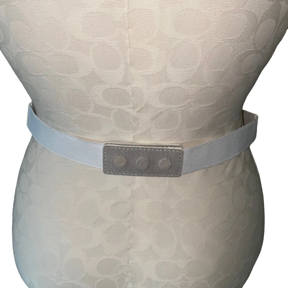 White House Black Market 串珠镶嵌水钻按扣弹力腰带 尺寸 S — 第 4/4 张图片