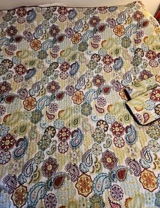 Comforter Full Size 86x86 Boho Paisley Maroon Teal Green Plus 2 Pillow Shams