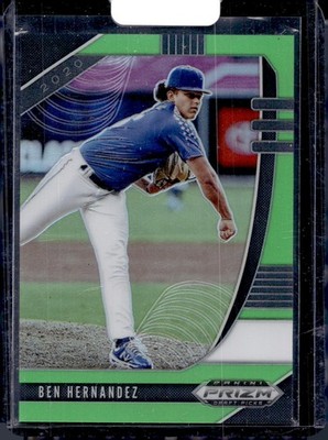 2020 Panini Prizm Draft Picks #PDP41 Ben Hernandez Lime Green Prizm #/75
